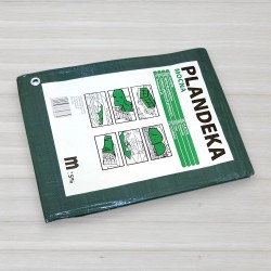 Тент поліпропіленовий зелений Plandeka, щільність 110г/м.кв, 3 Х 5м